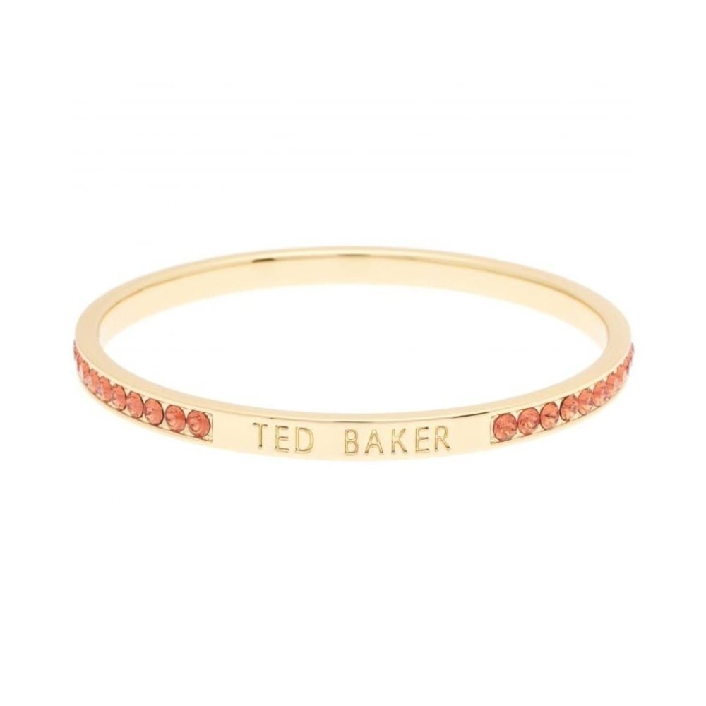 Ted Baker Clem Narrow CORAL Swarovski Crystal Band Bangle